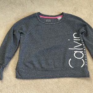 Calvin Klein cropped grey crew neck